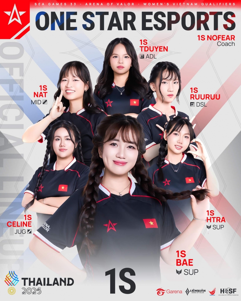 Đội hình One Star Esports thi đấu SEA Games 33