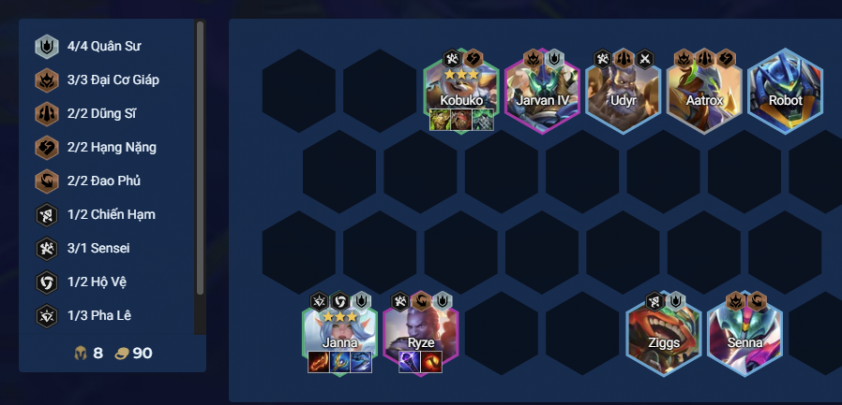 Hoàn thiện đội hình cuối game
