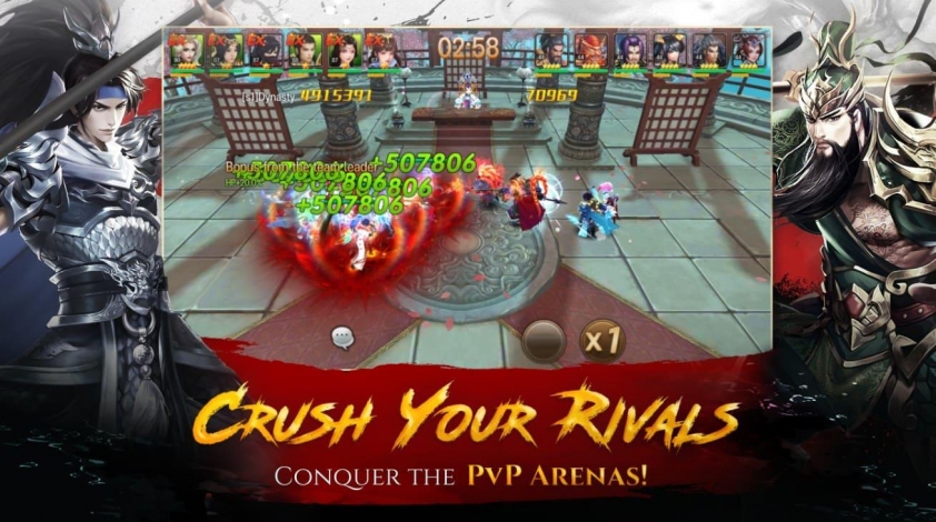 Cảnh chiến đấu hấp dẫn trong game