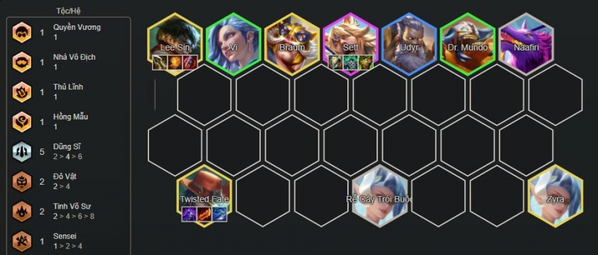 Đội hình Lee Sin Quyền Vương carry DTCL mùa 15