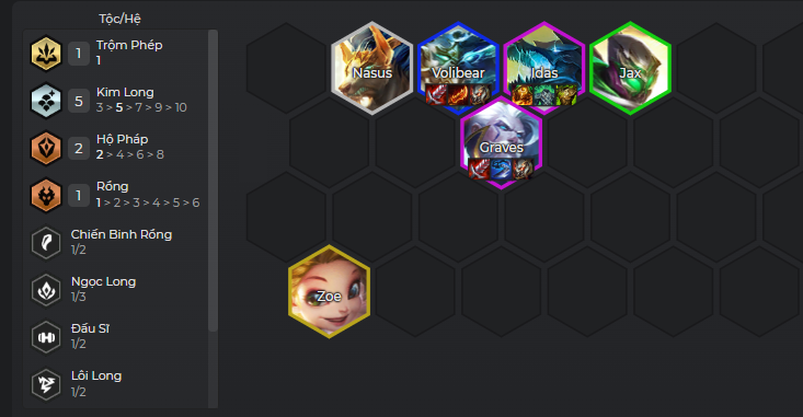 Giữa game đội hình Graves Kim Long