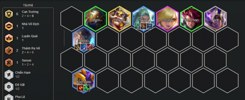 Đội hình Yasuo Tường Gió DTCL mùa 15
