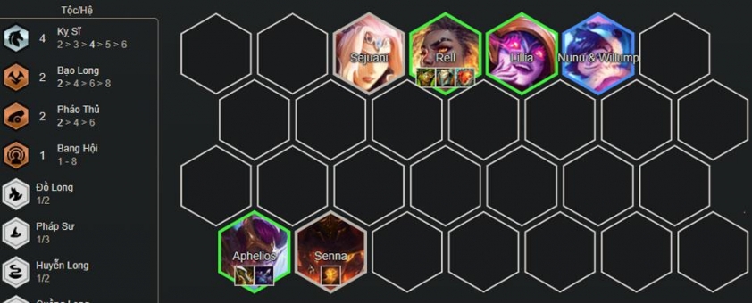 Chiến thuật giữa game Aphelios Bạo Long