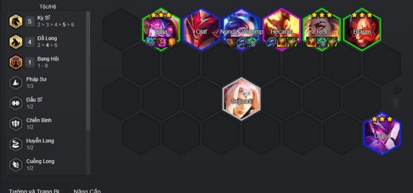 Cuối game đội hình Lillia Kỵ Sĩ Chiến thuật cuối game đội hình Lillia Kỵ Sĩ