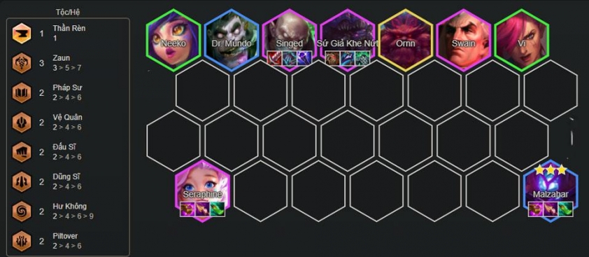 Đội hình Singed AP trong DTCL Mùa 16