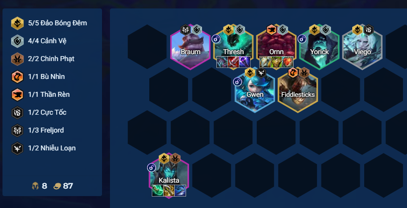 Đội hình cơ bản Đảo Bóng Đêm DTCL Mùa 16