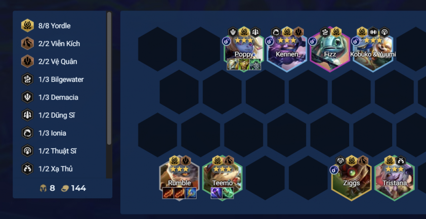 Cách chơi đội hình Rumble Pháo Kích Tầm Xa DTCL Mùa 16 Đội hình hoàn chỉnh cuối game