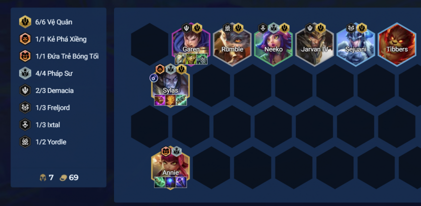 Đội hình hoàn chỉnh và hiệu ứng Vệ Quân