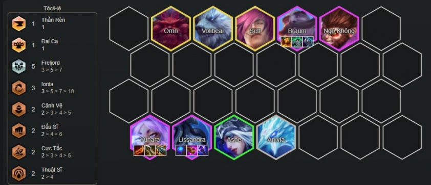 'Spam' ngay Yunara với 3 biến thể cực mạnh này để leo hạng tại DTCL mùa 16 Biến thể Freljord với Sett và Volibear là điểm nhấn