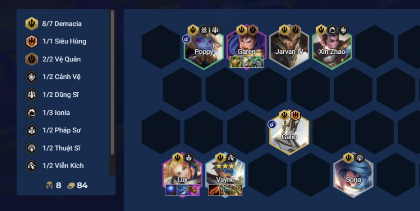 Chiến thuật giữa game với reroll Vayne 3 sao