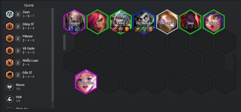 Danh sách tướng đội hình Ekko Zaun