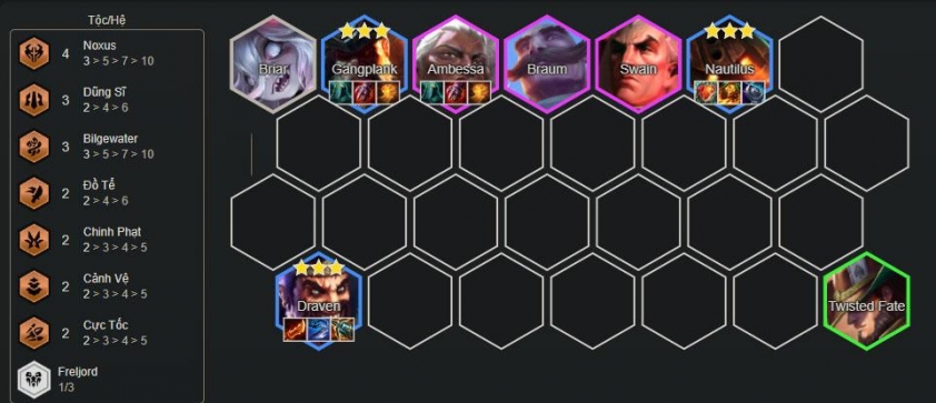 Giai đoạn cuối game Gangplank Chinh Phạt Hoàn thiện đội hình cuối game